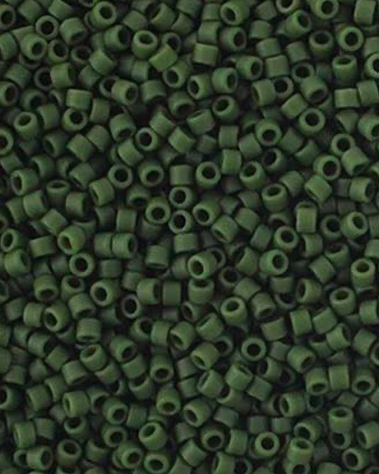 11/0 Miyuki Delica Beads Frosted Glazed Emerald Matte 5.2g