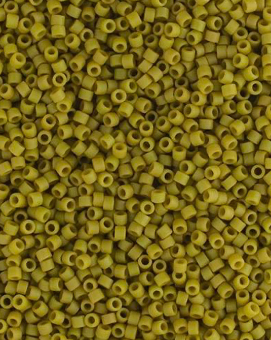 11/0 Miyuki Delica Beads Frosted Glazed Pistachio Green 5.2g