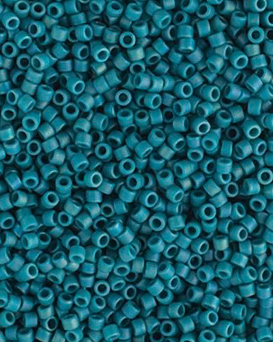 11/0 Miyuki Delica Beads Frosted Glazed Rainbow Artic Blue 5.2g