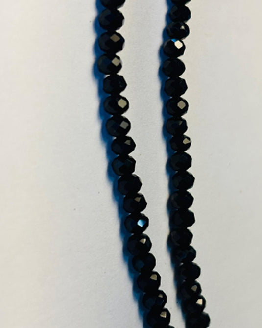 Rhondelle Glass Beads Black 4mm