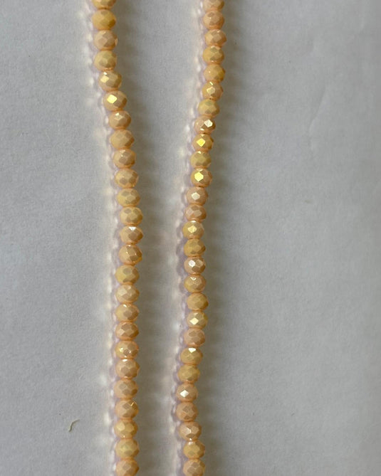 Rhondelle Glass Beads Peach AB 4mm