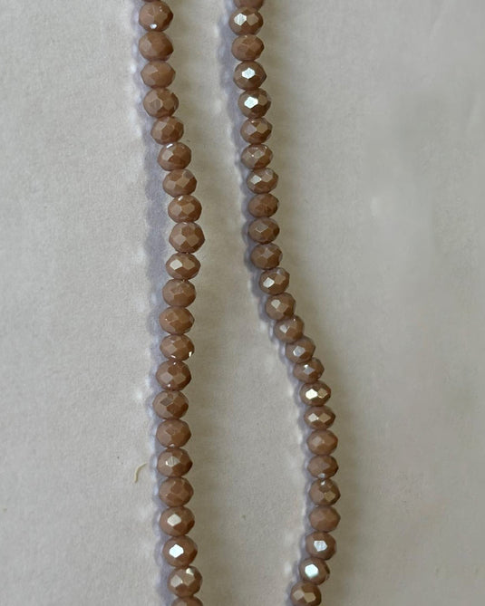 Rhondelle Glass Beads Light Brown 4mm