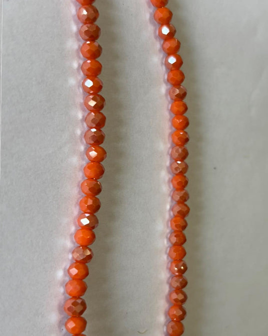 Rhondelle Glass Beads Light Orange 4mm