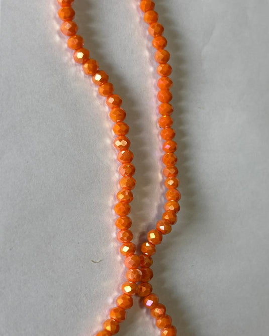 Rhondelle Glass Beads Orange AB 4mm