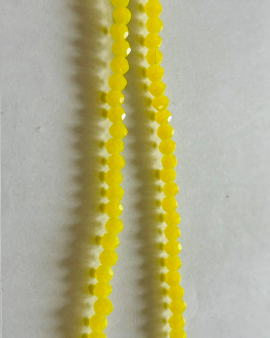 Rhondelle Glass Beads Yellow 4mm