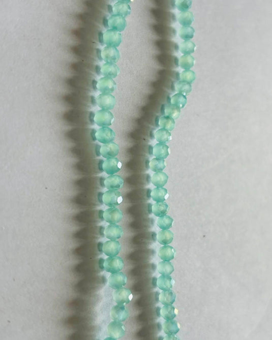 Rhondelle Glass Beads Transparent Mint 4mm