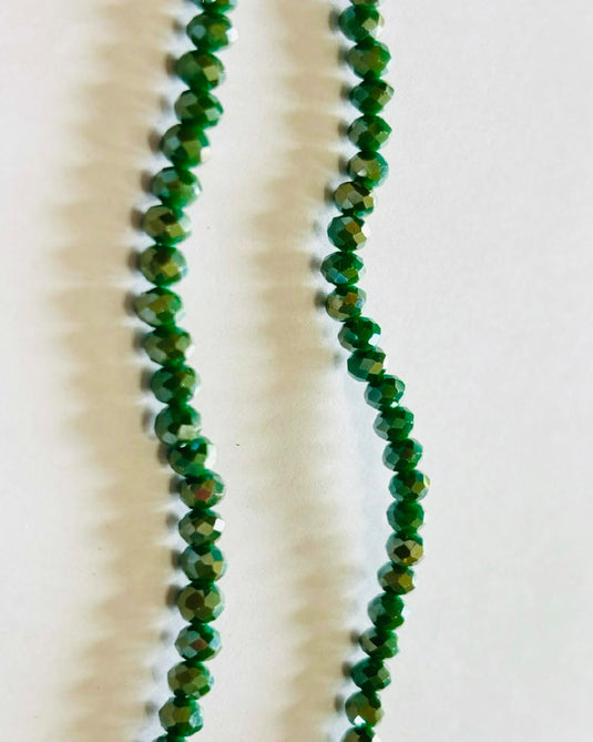 Rhondelle Glass Beads Dark Olive 4mm