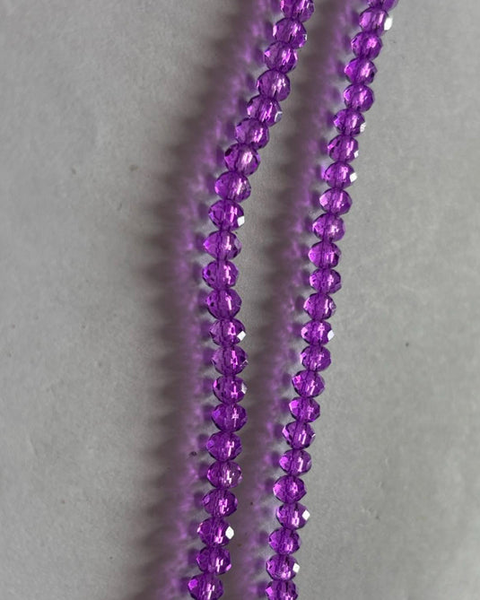 Rhondelle Glass Beads Transparent Purple 4mm
