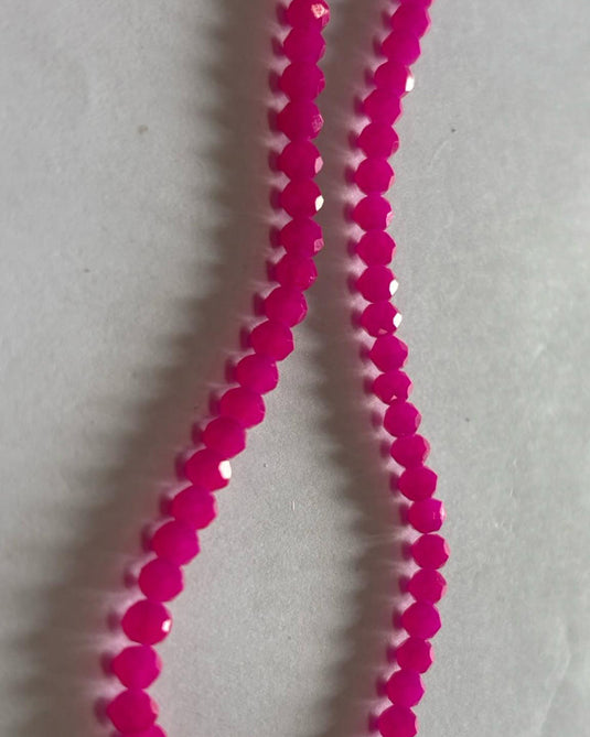 Rhondelle Glass Beads Hot Pink 4mm