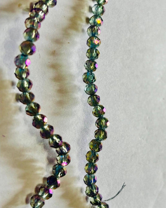 Rhondelle Glass Beads Smoky Grey 4mm