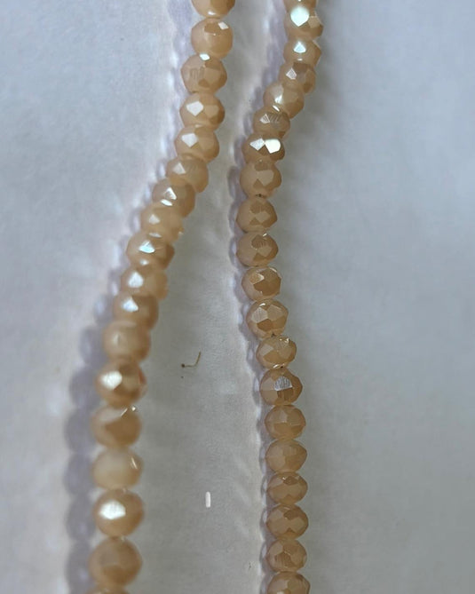 Rhondelle Glass Beads Light Tan 4mm