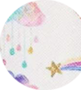 Faux Leather Backing Glitter Hearts & Rainbows 6.5x8 inches