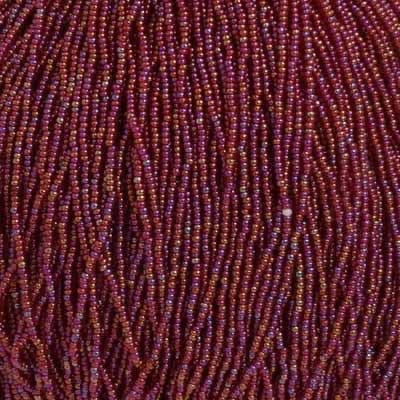 11/0 Czech Seed Beads 
Red AB Transparent