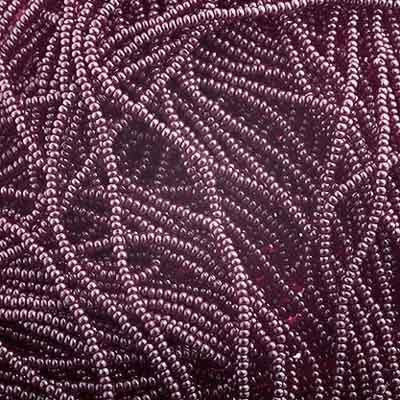 11/0 Czech Seed Beads 
Medium Dark Red Luster Opaque