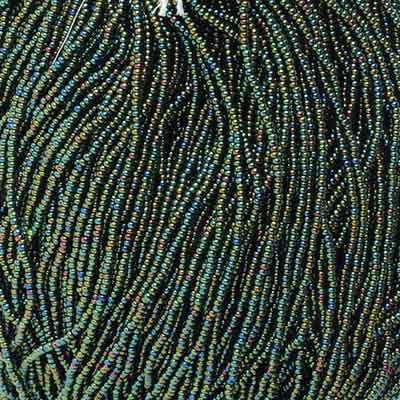 11/0 Czech Seed Beads 
Green AB Opaque