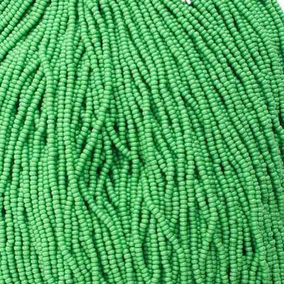 11/0 Czech Seed Beads 
Medium Green Opaque