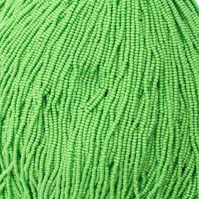 11/0 Czech Seed Beads 
Light Green Opaque