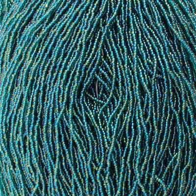 11/0 Czech Seed Beads 
Teal Green AB Transparent