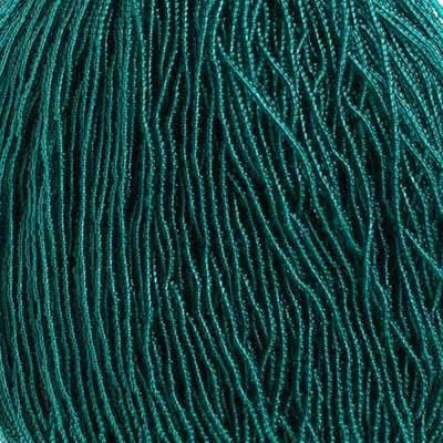 11/0 Czech Seed Beads 
Teal Green Transparent