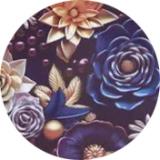Faux Leather Backing Soft Floral 6.5x8 inches
