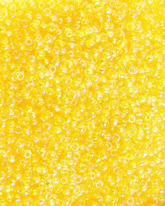 10/0 Czech Seed Beads Yellow Transparent 22g