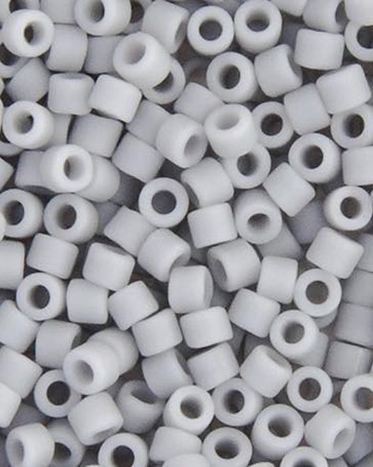 11/0 Miyuki Delica Beads Grey Ghost Opaque Matte 5.2g